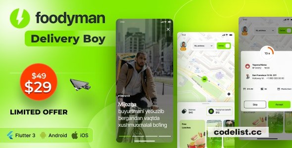 Foodyman Delivery App (iOS & Android) v2024-10